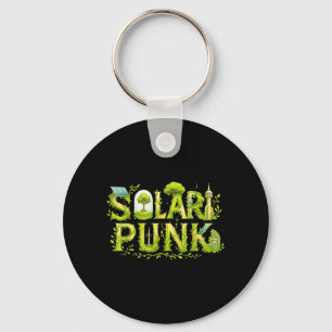 Solarpunk Science Fiction Sci-Fi Eco Solar Punk Keychain
