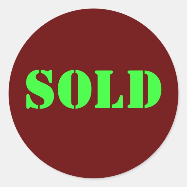 SOLD CLASSIC ROUND STICKER (Front)