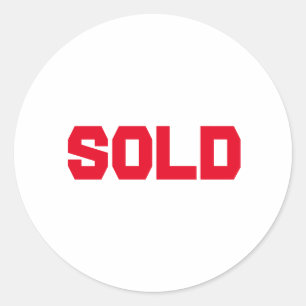 sold classic round sticker