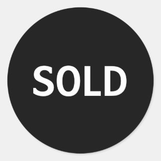 Sold Classic Round Sticker