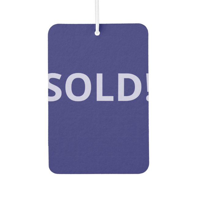 Sold! Faith Quote with Lavender Text on Midnight Air Freshener (Front)
