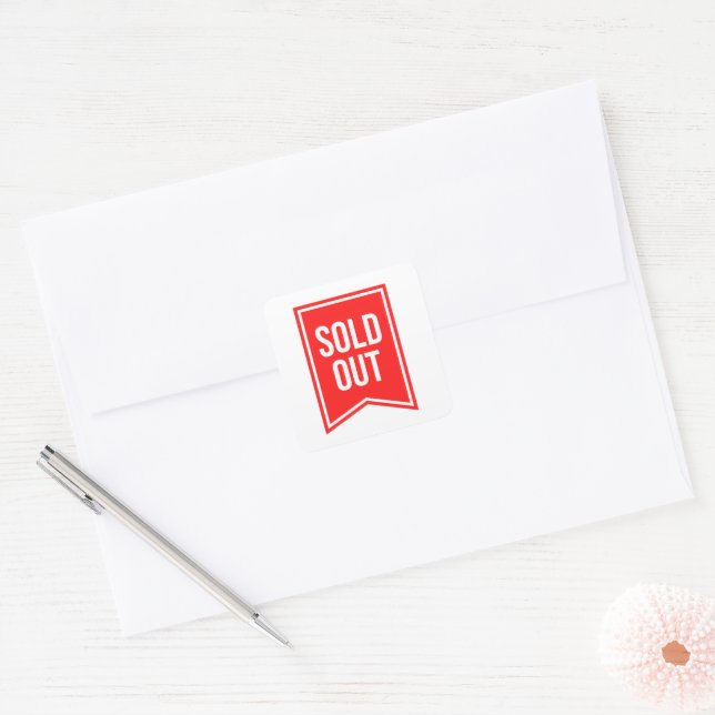 Sold Out Square Sticker (Envelope)