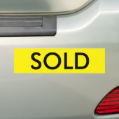 SOLD Real Estate Bumper Sticker for Sign (On Car)