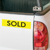 SOLD Real Estate Bumper Sticker for Sign (On Truck)