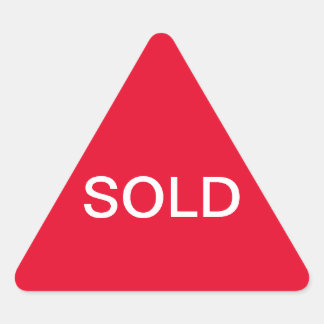 sold sign triangle sticker