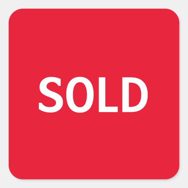 Sold Square Sticker (Front)