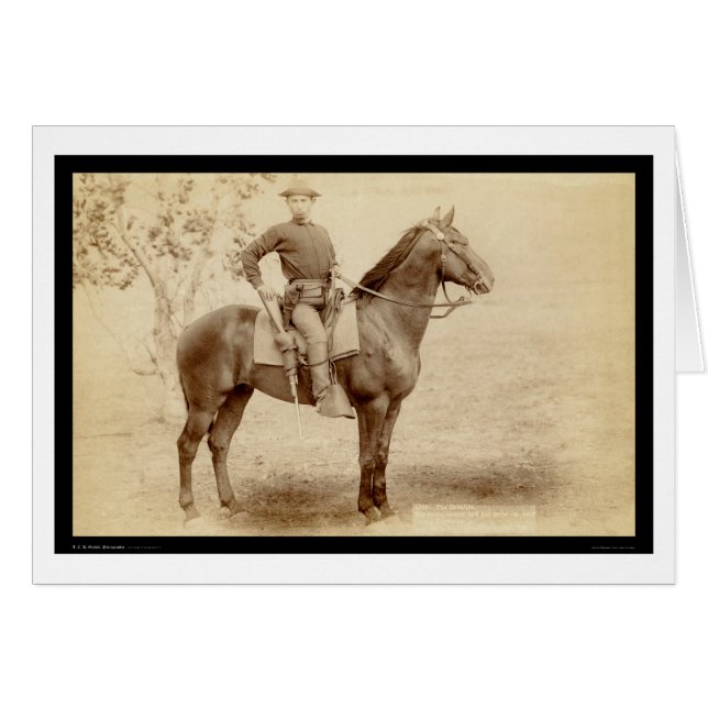 Soldat et cheval au Camp Cheyenne SD 1890 (Devant horizontal)