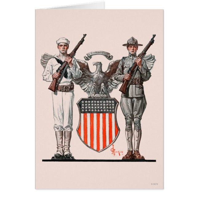 Soldat, marin et bouclier des États-Unis (Devant)