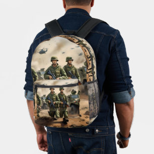 Soldats australiens des pieds, sac à dos