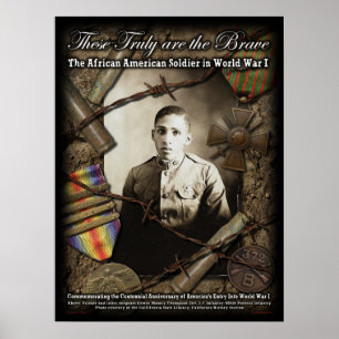 Soldats d'Afro-américain en affiche de la guerre