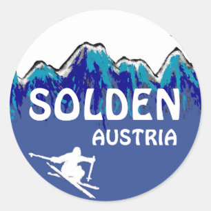 Solden Austria bleu blanc logo autocollants