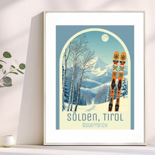 Sölden austria ski resort Österreich Arlberg Poster