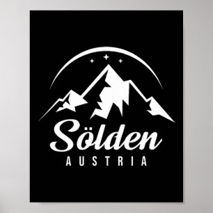 Sölden Austria Ski Resort Skiing Snowboarding Souv Poster