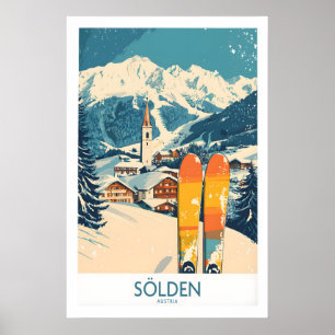 Sölden Ski Poster Austria 1