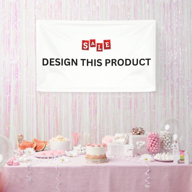 SOLDES ! Bannière - 0,9 m x 1,5 m - Intérieur - Su (Fête)