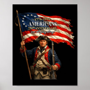 Soldier American Flag Patriotic Pride Illustration Poster