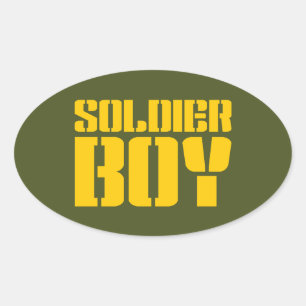 SOLDIER BOY OVAL STICKER