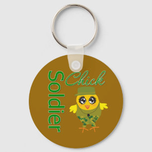 Soldier Chick Keychain