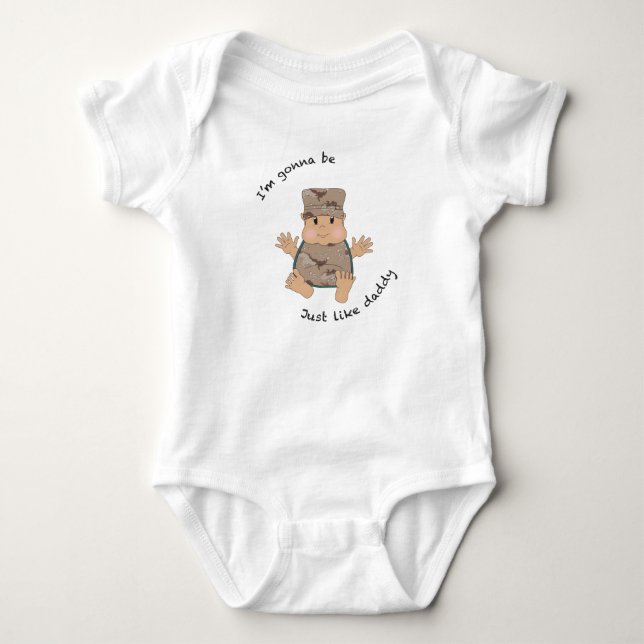 Soldier daddy baby bodysuit (Front)