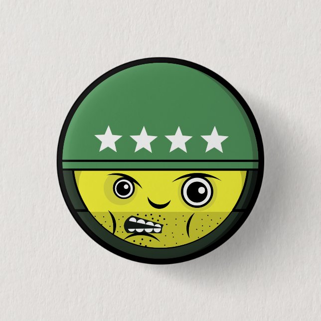 Soldier Face 1 Inch Round Button (Front)