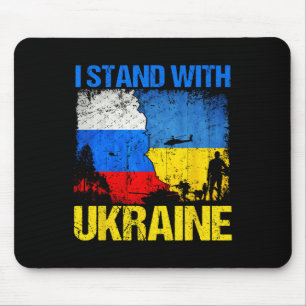 Soldier Flag Support I Stand With Ukraine Russian  Mouse Pad
