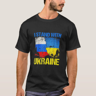 Soldier Flag Support I Stand With Ukraine Russian T-Shirt
