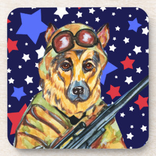 SOLDIER GERMAN SHEPHERD COASTER