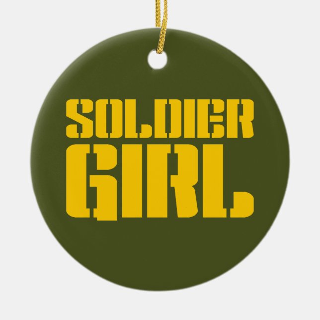 SOLDIER GIRL CERAMIC ORNAMENT (Front)