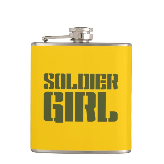 SOLDIER GIRL HIP FLASK (Front)