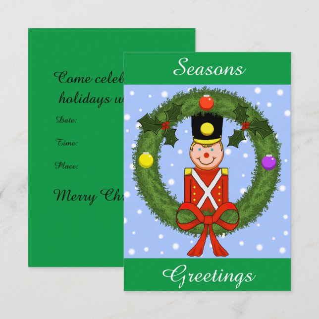 Soldier Holiday Party Invite (Customizable) (Front/Back)