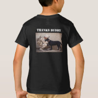Soldier in Fatigues with His Military Dog T-Shirt