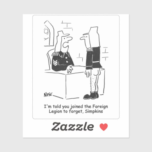 Soldier in the French Foreign Legion Cartoon (Sheet)