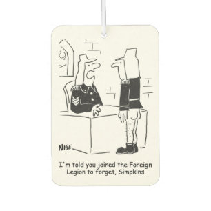 Soldier in the French Foreign Legion Cartoon Air Freshener