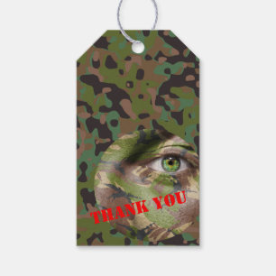 Soldier Joe GI Camouflage Party Gift Tags