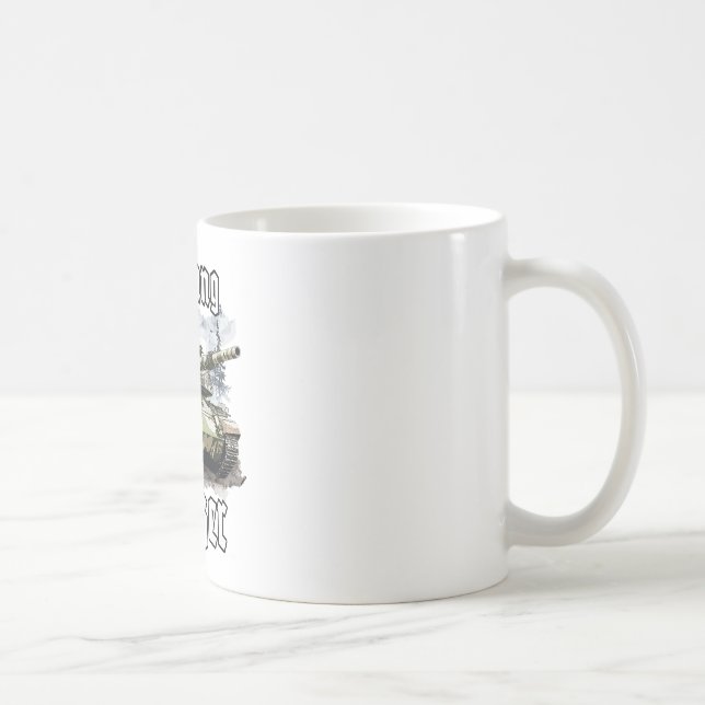 Soldier motif caution tank German tank weapon sold Coffee Mug (Right)