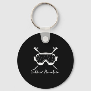 Soldier mountain idaho skiing ski goggles vacation keychain