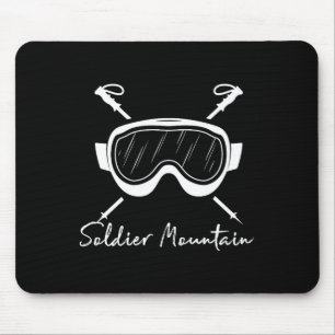 Soldier mountain idaho skiing ski goggles vacation mouse pad