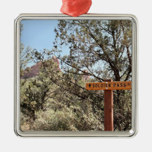 Soldier Pass Trail Sign Sedona Arizona Metal Ornament