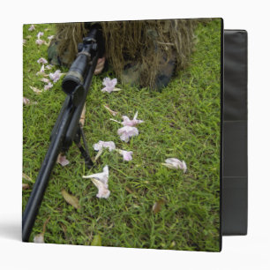 Soldier practices sniper tactics binder