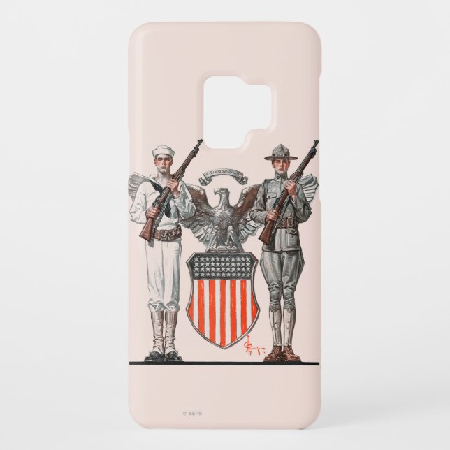 Soldier, Sailor and U.S. Shield Case-Mate Samsung Galaxy Case (Back)