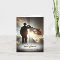 Soldier Saluting American Flag
