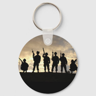 Soldier Silhouettes Keychain