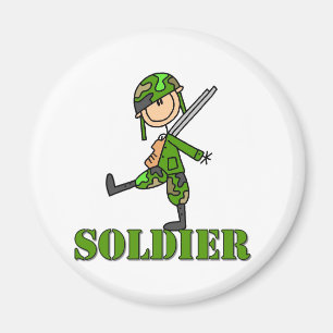 Soldier Stick Figure Magnet