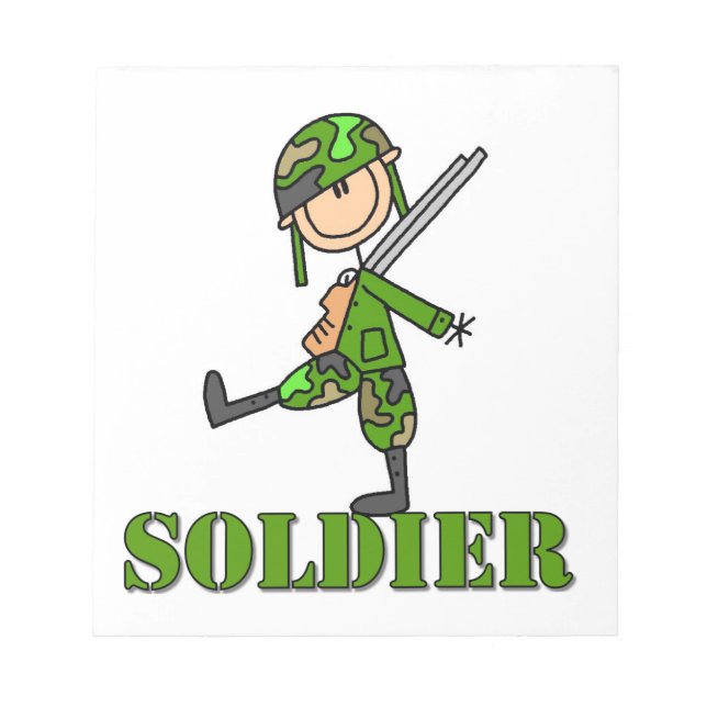 Soldier Stick Figure Notepad (Front)