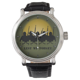 Soldier Tribute Watch Lest We Forget Wrist Watch