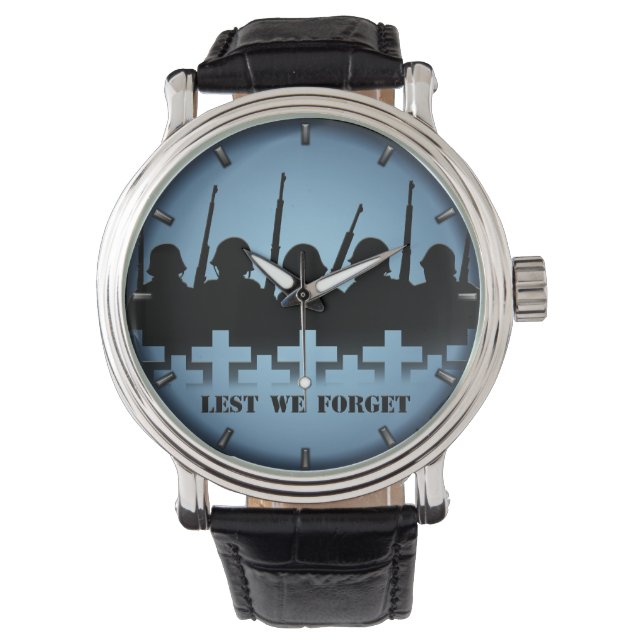 Soldier Tribute Watch Lest We Forget Wrist Watch (Front)