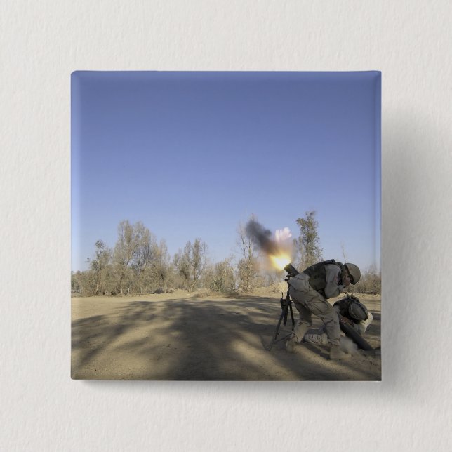 soldiers 2 inch square button (Front)