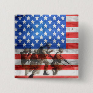 Soldiers 2 Inch Square Button