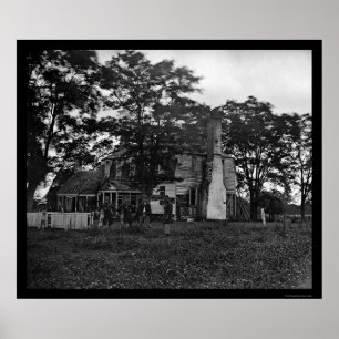 Soldiers at the Augustine Moore House in Yorktown Poster
