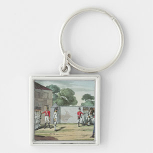 Soldiers Drilling, 1807 Keychain